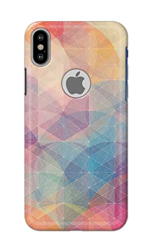 Image of Printed Hard Back Cover Case for Apple iPhone X | iPhone 10 | iPhone Xs | iPhone 10s Logo View Back Cover (Crumpled Paper Design) -1803