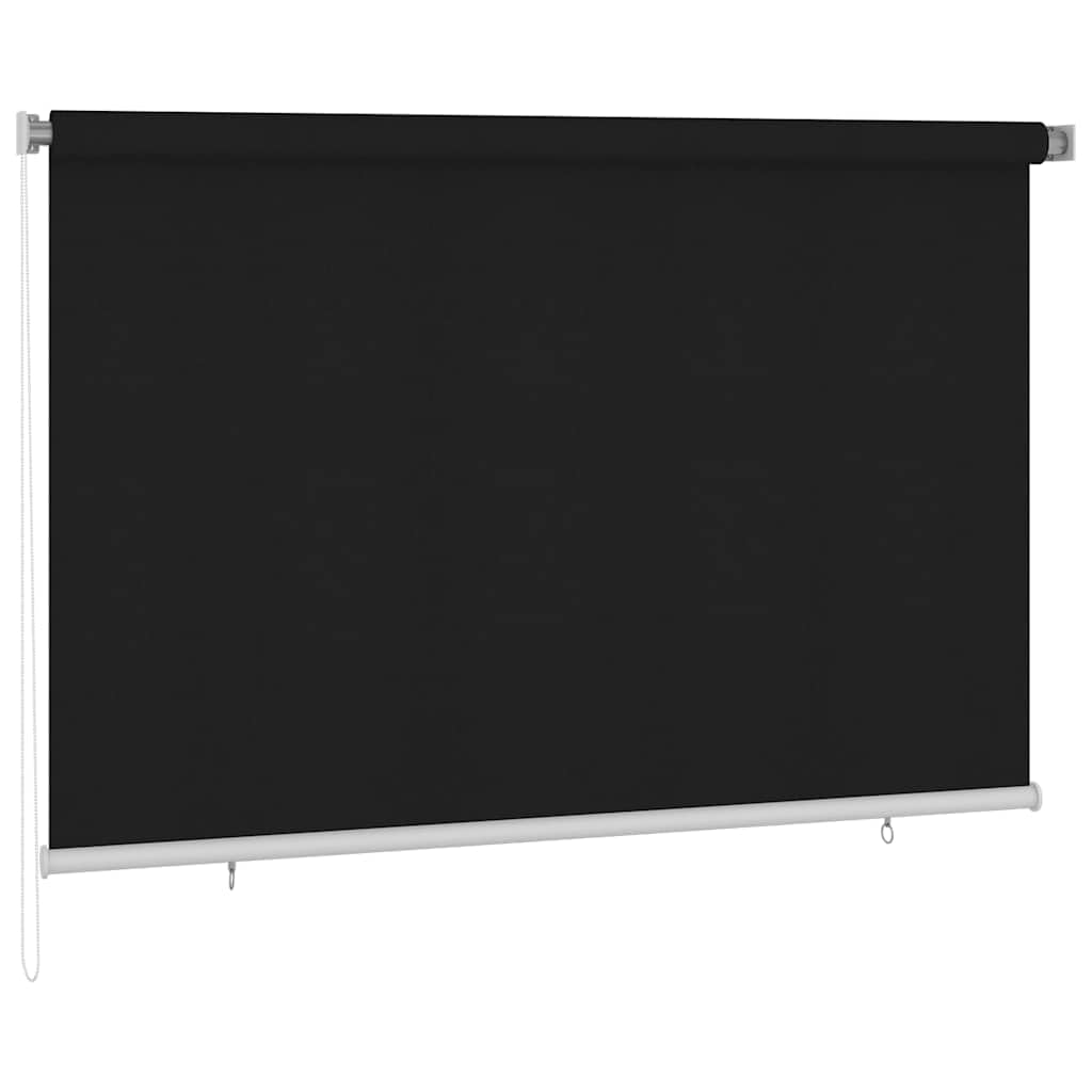 Store vertical pour balcon - 220 x 140 cm - Noir - Protection solaire en polyéthylène haute densité - Pour terrasse, véranda, pergola, avec accessoires de montage