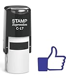 stampexpression - Blue Thumbs Up Self Inking Rubber Stamp - Blue Ink (A-61402)