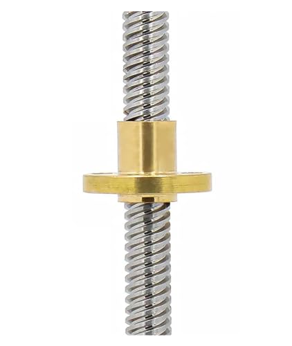 Metal Ball Screw nut 1pcs T10 Lead Screw OD 10mm Pitch 2mm Lead 4mm 150mm-750mm with Nut(500MM)