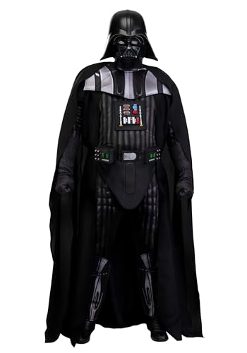 Deluxe Adult Plus Size Darth Vader Star Wars Costume Jumpsuit with Cape Mask Gloves & Belt for Halloween and Cosplay 2X