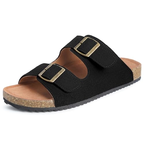 Ciabatte Donna Sandali Uomo Zoccoli Comfort Pantofole Regolabile Scarpe da Giardino Sabot Antiscivolo Traspirante Nero EU44
