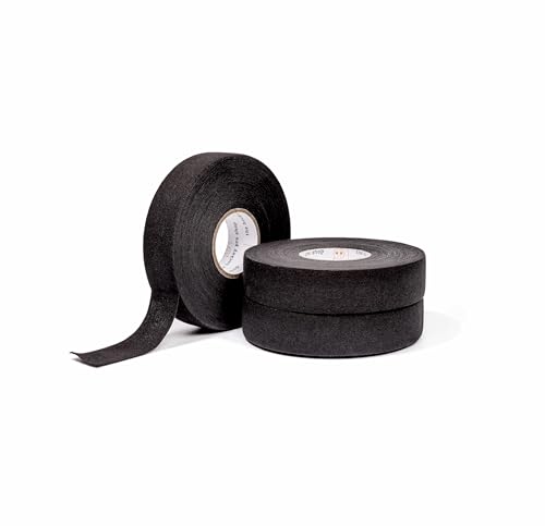 the hockey pro shop New Specification Cloth Hockey Tape Multipurpose Stick Tape, 3 Roll Pack Black Hockey Stick, Street Hockey, Blade and Handle Protector, Multipurpose, Gifts, Accessories