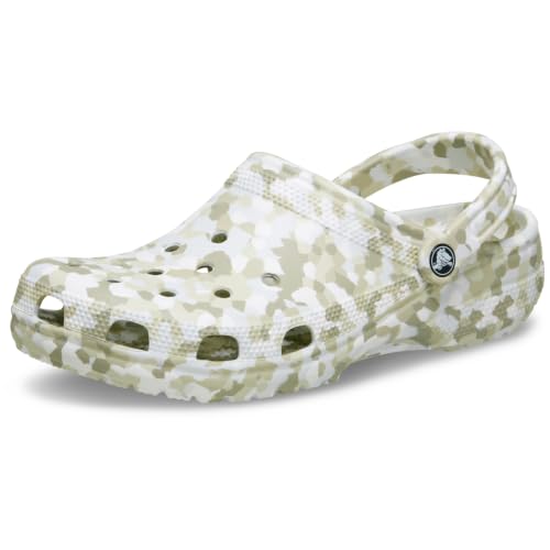 Image of Crocs Unisex Classic Clogs - Seasonal Graphic Summit White /Multi Mens 3 Womens 5 Medium