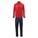 hummel Herren Ensemble Promo Poly Track suit, TRUE RED/MARINE, XL EU