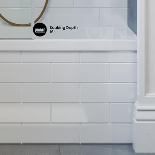 Image of Swiss Madison Voltaire 48 inch x 32 inch Right-Hand Drain Alcove Bathtub