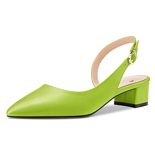 Escarpins slingback bout pointu confortables avec talon de 3.5 cm pour soirée et bureau