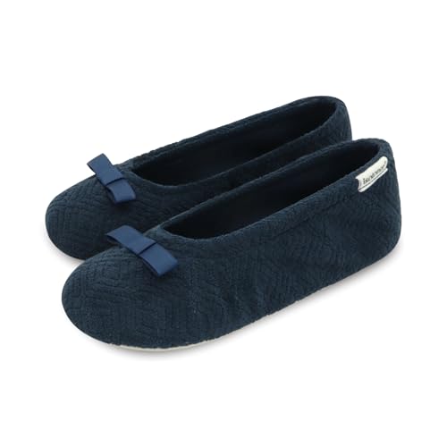 Image of isotoner Women's Diamond Microterry Ballerina Slippers