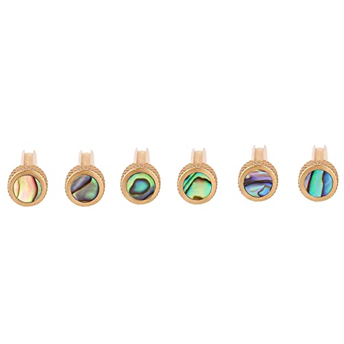 Haosie Acoustic Guitar Bridge Pins, 6pcs Brass Guitar Bridge Pins with Abalone Dot, Guitar Replacement Parts Accessories - Thumbnail 7