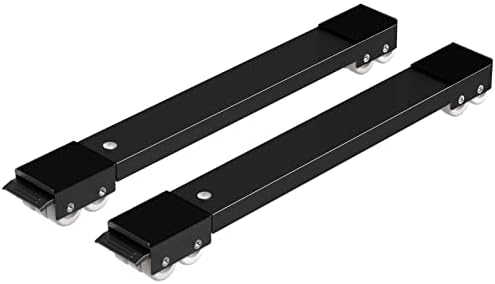 Ronlap Furniture Washing Machine Dolly Extendable Appliance Rollers, Black