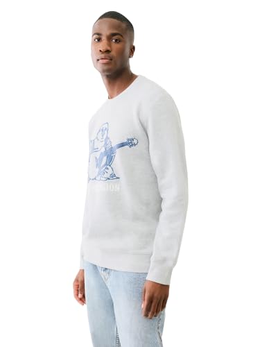 True Religion Men's Buddha Puff Pullover Crewneck Hoodie3