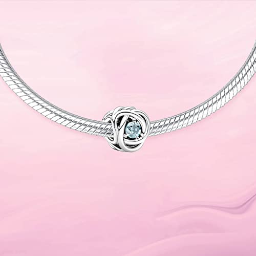 Image of VALGACLS Birthstone Charms 925 Sterling Silver Birthstone Charms