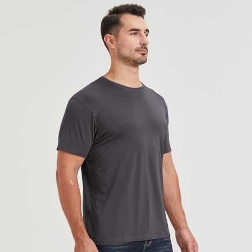 Image of netdraw Men's Ultra Soft Bamboo Viscose Cotton T-Shirt S-3XL | Moisture Wicking, Lightweight, Cool-Touch, Everyday Casual, Lounge, Sleep & Undershirt