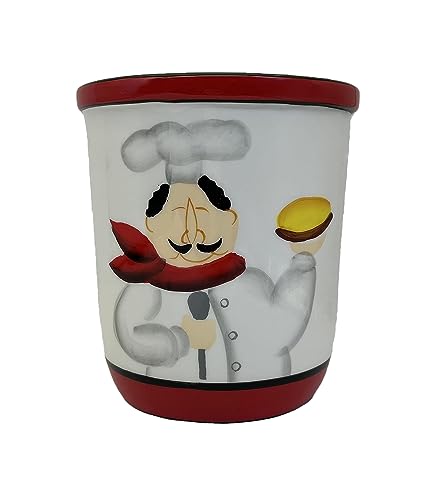 ACK Utensil Holder, Utensil Crock, Modern Kitchen Decor, Kitchen Storage (Bistro Chef)