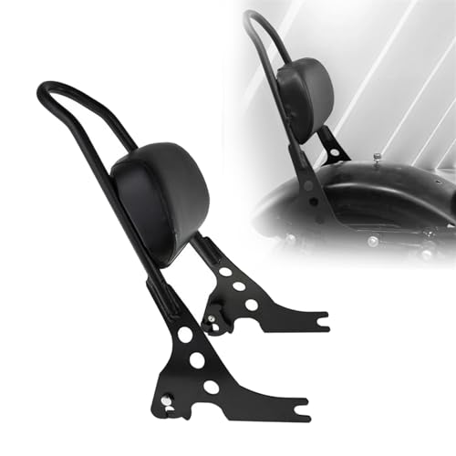 Coussin Dossier Sissy Bar pour Moto Harley Sportster : Support Lombaire Ergonomique Amovible