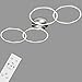 Produktbild BRILONER - LED Deckenleuchte dimmbar mit Fernbedienung, schwenkbare LED Deckenlampe, warmweiß, neutralweiß, kaltweiß, rund, aluminium gebürstet, chrom, 958x530x100 mm (LxBxH), Aluminiumfarbig-chrom