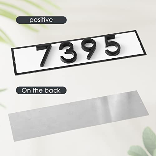House Address Plaques Metal Address Sign House Numbers Mailbox Number Personalized Address Signs For House Home Hotel Office Garden Decorative Wall Plaque Housewarming Gift (11.81 X 3.15, Black) #TOP3