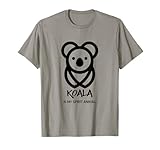 divertente design con scritta koala is my spirit animal maglietta