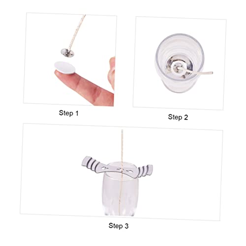 Adhesivos para pabilos de vela 200 unidades COHEALI miniatura 4