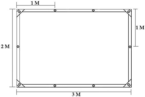 BeGrit Waterproof Clear Tarpaulin 2M X 3M Heavy Duty Transparent Tarpaulin Rainproof Reinforced Clear Tarp Cover with Eyelets for Garden Outdoor Camping Balcony Chicken Run Hutch Roof Cover