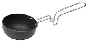 NIRLEP - ETP 125 by Bajaj Electricals Ebony 125 Mili LTR Aluminium Hard Anodized Tadka Pan, 2.4 mm (Black)