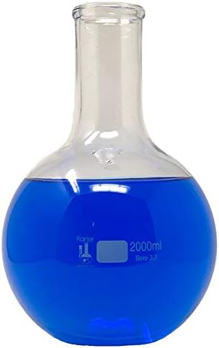 2000ml Boiling Flask, 3.3 Boro. Glass, Flat Bottom, Karter Scientific 250D4 (Single)