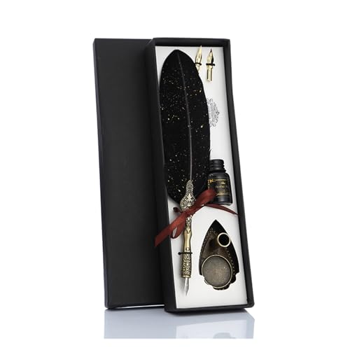 Stylo plume vintage calligraphie avec 2 pointes d'écriture noires pour tracé précis