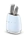 Smeg Pastel Blue Stainless Steel Knife Block Set