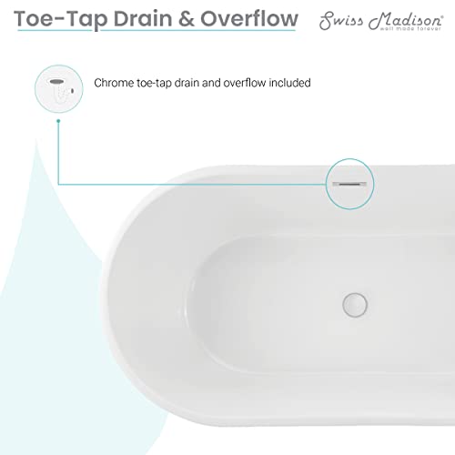 Image of Swiss Madison Claire 60 inch Freestanding Bathtub