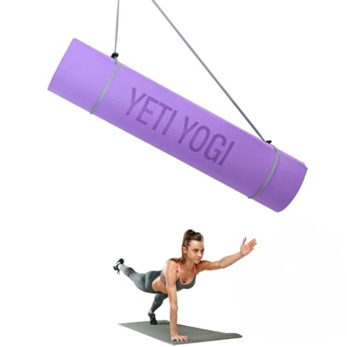 Image of EVA Yoga Mat 4mm Purple Anti Slip Exercise Workout Mat Durable Comfortable Unisex Home Gym Pilates Training Fitness Mat