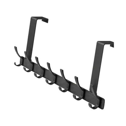BARRINS Over The Door Hooks Hanging Hook Door Hanger Wall Hanger Strong Traceless Clothes(Black)