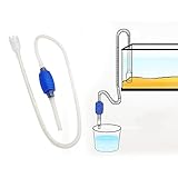 bomba sifón manual para trasvase de líquidos LIMPIADOR DE ACUARIO: El limpiador de filtro de grava Aqua puede cambiar el agua y mantenerla fresca, con una canasta de filtro en el tubo para evitar que la grava se obstruya de manera efectiva. Separa eficazmente la suciedad de su acuario.