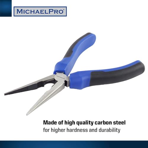 MichaelPro 8-Inch Long Nose Plier with Wire Cutter, Precision Needle Nose Plier | MP003026 - Image 5