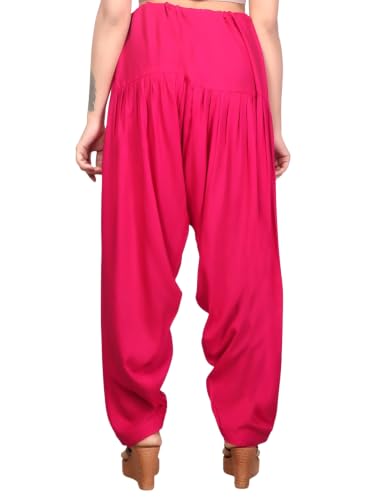 Image of FASHION GALLERY Women's Rayon Relaxed Fit Patiala Salwar with Full Length Drawstring Closure Type and Flexible Waist | Patiala Pant for Woman Free Size Fit Upto XXL