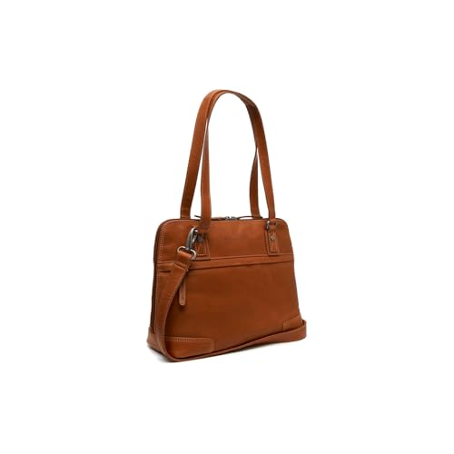 Belgrado Shoulderbag Cognac sac en cuir ciré d'une finition haut de gamme