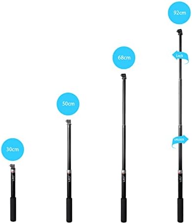 HSU Extendable Selfie StickWaterproof Hand Grip for GoPro Hero 11/10/9/8/7/6/5/4, Handheld Monopod Compatible with Cell Phones and Other Action Camera