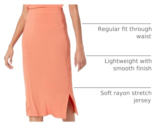 Image of Amazon Essentials Women's Pull-On Knit Midi Skirt with Elastic Waist, Stretchy (Available in Plus Size)