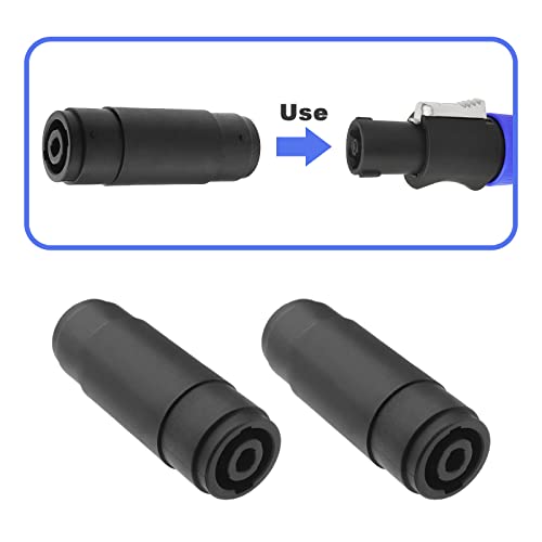 The Lord of the Tools 4Pcs 4 Pin Audio Connector Replacement PVC Speakons Connectors Speakon Female to Female Plug Jack Straight Coupler Cable Connector for Karaoke Concerts - Image 2
