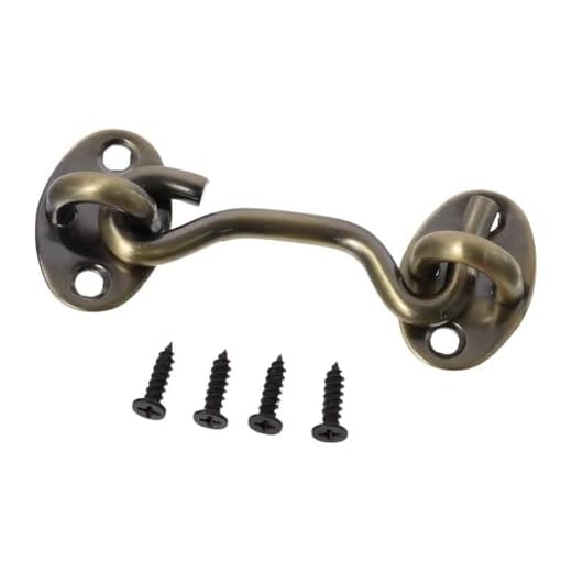 Cabin Hook Brass Solid 3 Inches Door Lock Heavy Forged Stainless Steel Window Sash Catch Hook Lock Sliding Door