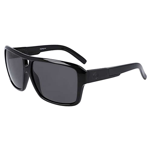 Dragon Mens The Jam Sunglasses - Shiny Black Frame | LL Smoke Polar Lens