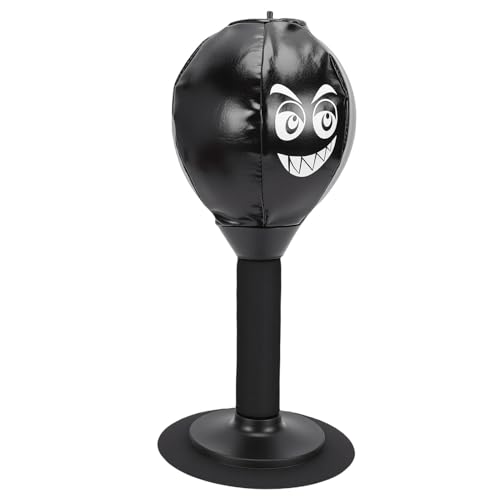 Zunate Sac de Boxe de Bureau Compact avec Base à Ventouse Fiable pour des Entraînements de Fitness Amusants (Black)