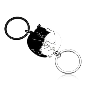 Couple Gift Keychain Cute Valentine’s Day Gift for Girlfriend Boyfriend Him Her Cat Lover Best Friend Husband Wife…