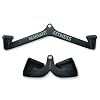 MARSAFIT Home Gym Fitness Rowing T-bar V-bar Pulley Cable Machine Attachment, Bicep Curl Tricep LAT pulldown Bar Back Strength Training Handle Grips LAT Pull Down Bar for Seat Row Workout