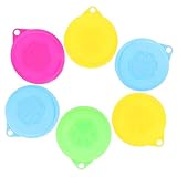 LIOOBO Silicone Pet Can Covers 6 Pack Dog Food Can Lids Covers Reusable Sealable Random Color
