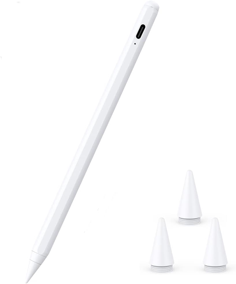 Stylus Pens for iPad with Magnetic Design, Active Stylus Pencil with Palm Rejection, Compatible with(2018-2021) IPad 6th/7th/8th Gen,iPad Pro 3/4/iPad Mini 5th Gen,iPad Air 3rd/4th Gen