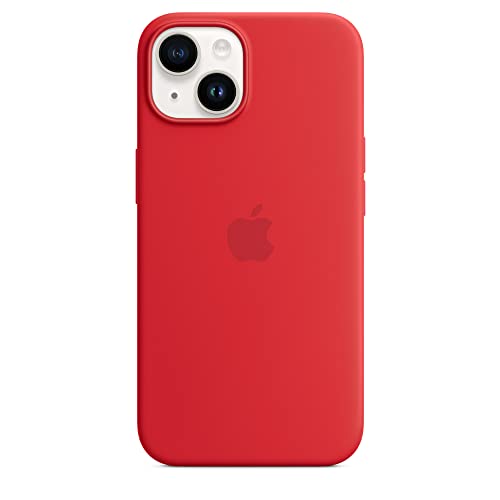 Image of Apple iPhone 14 Silicone Case with MagSafe - (Product) RED