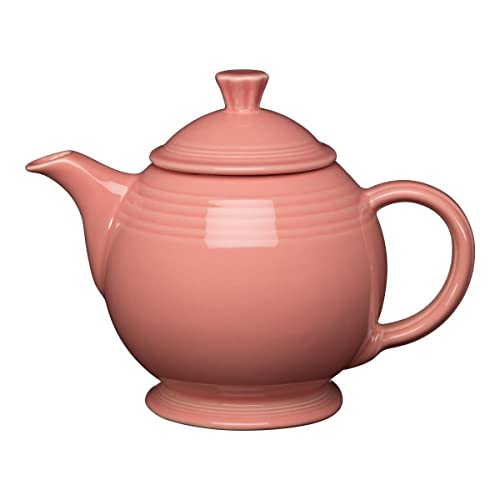 Fiesta® Teapot (44oz) – Durable Ceramic, Lead-Free, Dishwasher/Microwave/Oven Safe – Made in USA Dinnerware - Peony
