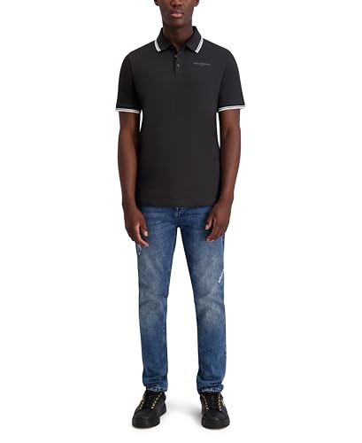 KARL LAGERFELD Men's Collared Short Sleeve Karl Logo T-Shirt2