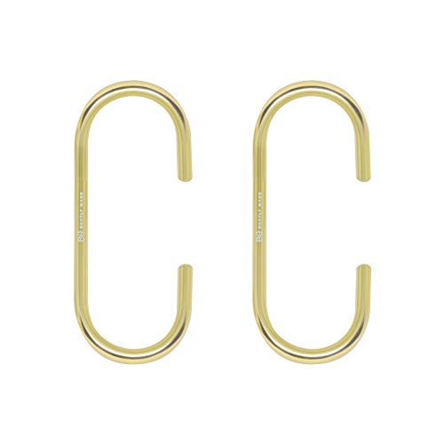 Neatly Made C Hooks For Hanging Clothes, Accessories And Outdoor Use - Ideal Closet Organizer Hooks To Transform Wardrobe, Set Of 2 Champagne Gold Hooks #TOP27