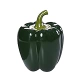 LABRIMP Barattolo Ceramica Forma Di Peperone Verde Contenitore Sigillato Per Tè e Snack Decorazione Colorata Per Casa e Ufficio Per Conservare Alimenti Secchi e Dolci